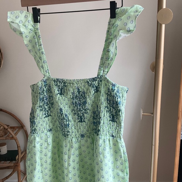 ROLLER RABBIT Yarrow Doe Linen Dress In Mint Size L - Picture 12 of 16